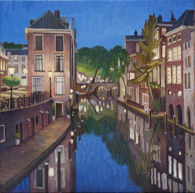 Willem van der Hofstede - Oudegracht vanaf de Maartensbrug 2 