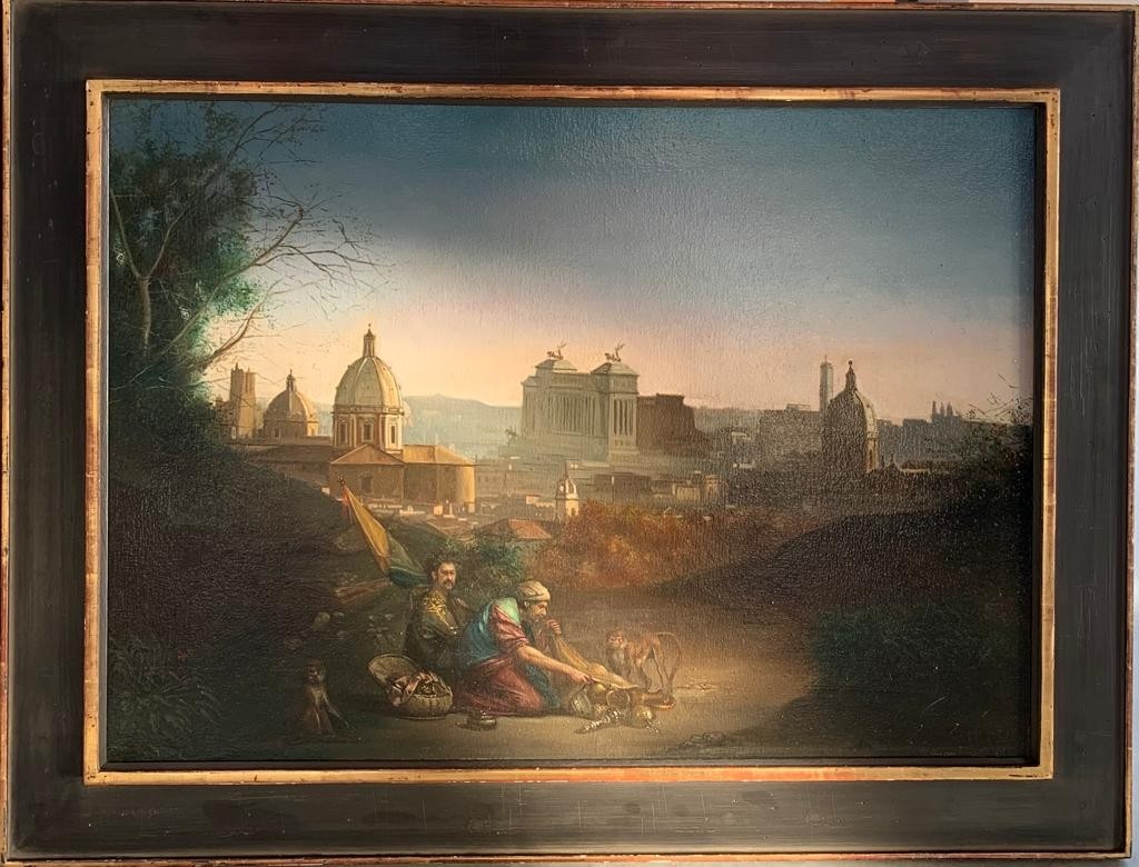 Giovanni Tommasi Ferroni - Panorama di Roma con Beduini 
